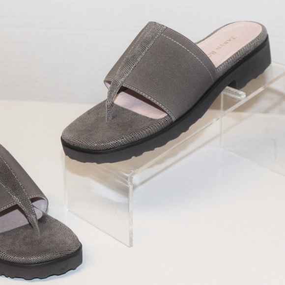 Taryn Rose Shoes - Taupe TARYN ROSE (Say 5x Fast) Slide Sandals NEW Taryn Rose Shoes - Taupe TARYN ROSE (Say 5x Fast) Slide Sandals NEW